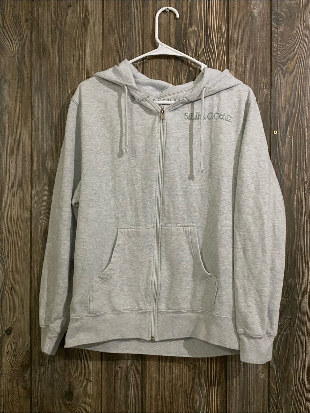 Selena Gomez Light Gray Heather Pullover Hoodie